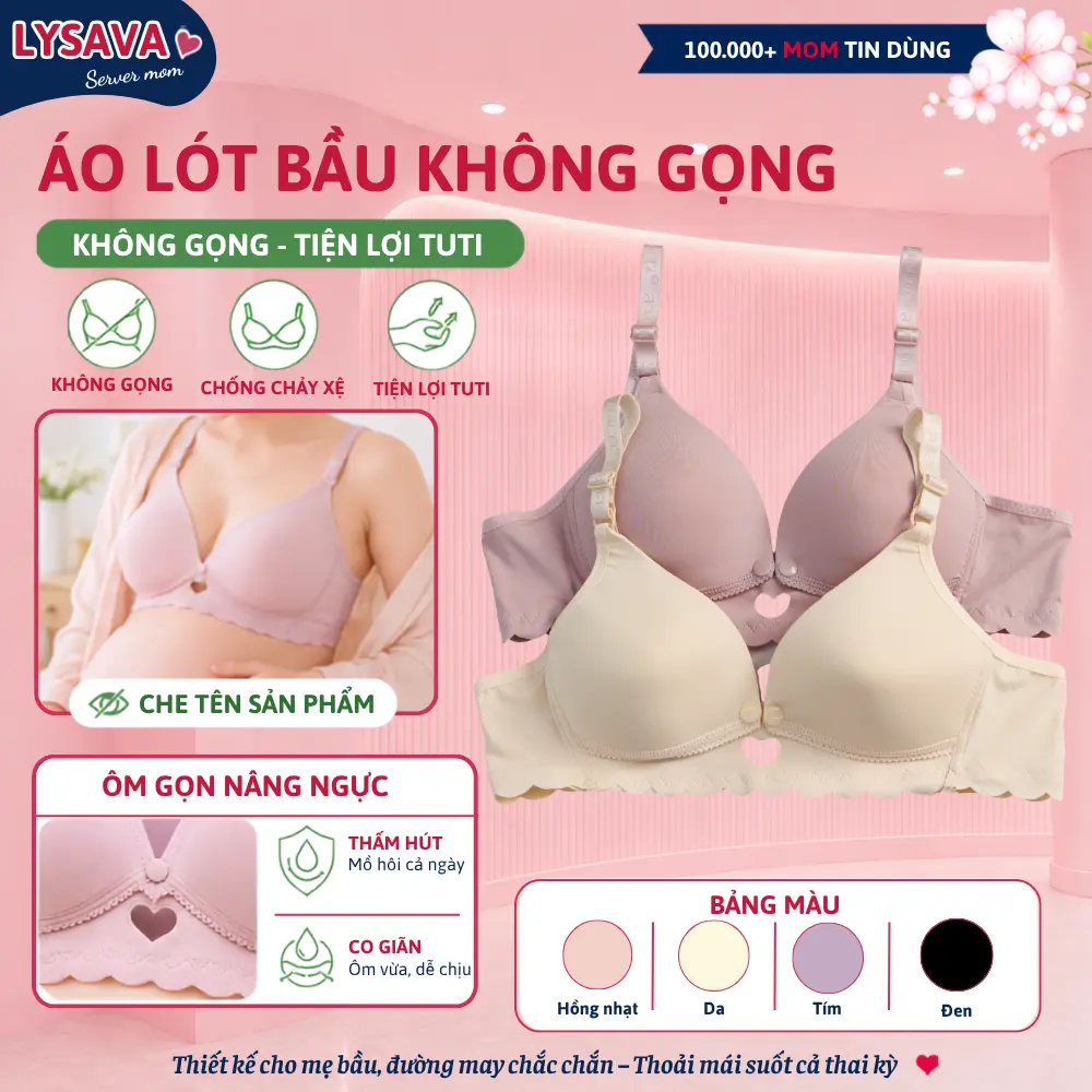 Áo Lót Bầu LYSAVA Chất Su Đúc Cao Cấp Không Gọng, AL7