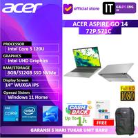 Gambar ACER ASPIRE GO 72P 571C INTEL CORE 5 120U 8GB 512SSD W11+OHS+M365B 14.0 WUXGA IPS SLV - 8GB/512 SSD, TANPA PAKET dari IT GAMING ID Kota Administrasi Jakarta Pusat 2 Tokopedia