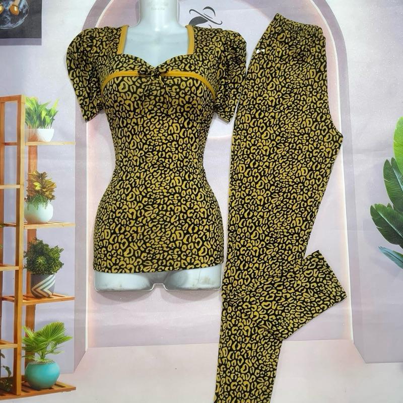 Mã 3.  Đồ bộ dài ống ôm thun aty siez 1.2.3.4 42kg- 72kg