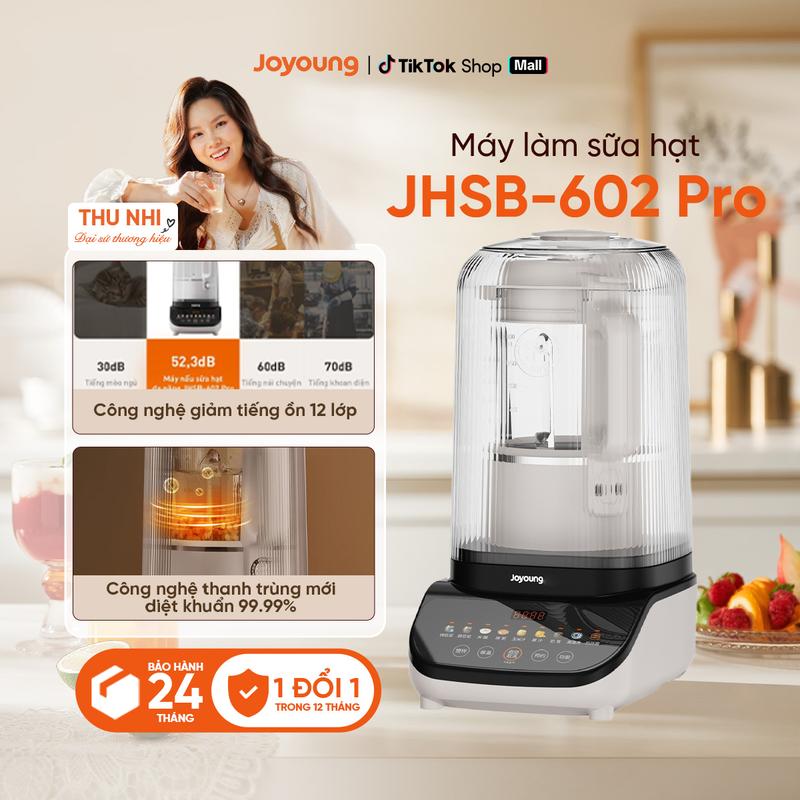  Máy làm sữa hạt chống ồn đa năng Joyoung JHSB-602 Pro | Dung tích tới 1.5L | Công suất 1000W | Chống ồn 12 lớp | 12 chức năng nấu cháo nấu sữa hạt làm sinh tố 