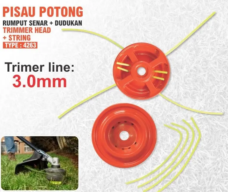 Pisau Senar Potong Rumput ALDO 4261 4263 / Dudukan NYLON Mata Senar Pemotong Rumput Trimmer Head String ALDO 2