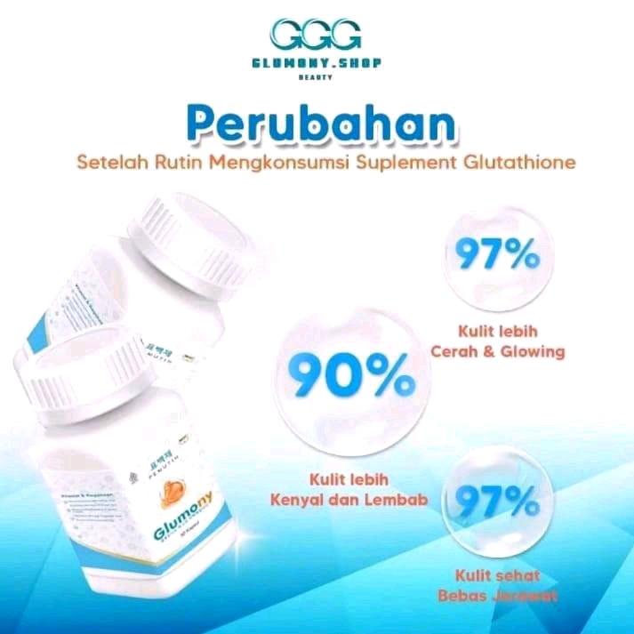ORIGINAL GLUMONY PEMUTIH BADAN | 10x EXTRA WHITENING | PEMUTIH SELURUH TUBUH | PENCERAH WAJAH | MENCERAHKAN DAN MEMUTIHΚΑΝ AMAN  BPOM ORIGINAL 3