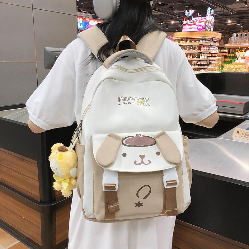 School Sanrio Kuromi Backpack Polyester School Bag Accessories Student Gift 6