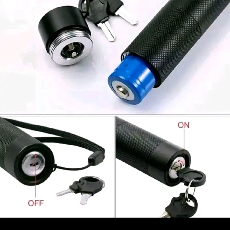 LASER GREEN POINTER 303  5000MW warna hijau  Batrei Cas jarak jauh FREE Charger dan Kunci Senter 2
