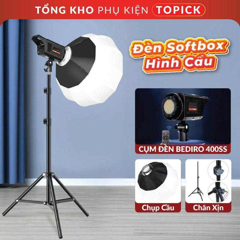 Đèn Softbox Hình Cầu Livestream Chụp Ảnh Quay Video Chuyên Nghiệp Như Studio…