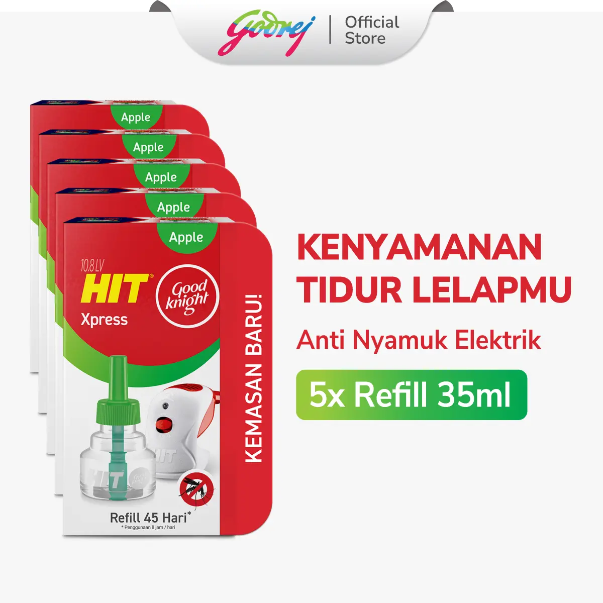 HIT Goodknight Xpress Refill Apple 45H - Obat Nyamuk Elektrik Isi 5