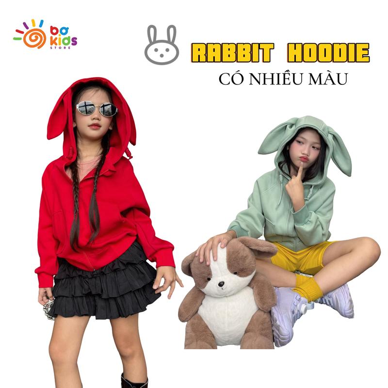 Áo khoác hoodie tai thỏ dễ thương cho bé gái  - Rabbit hoodie