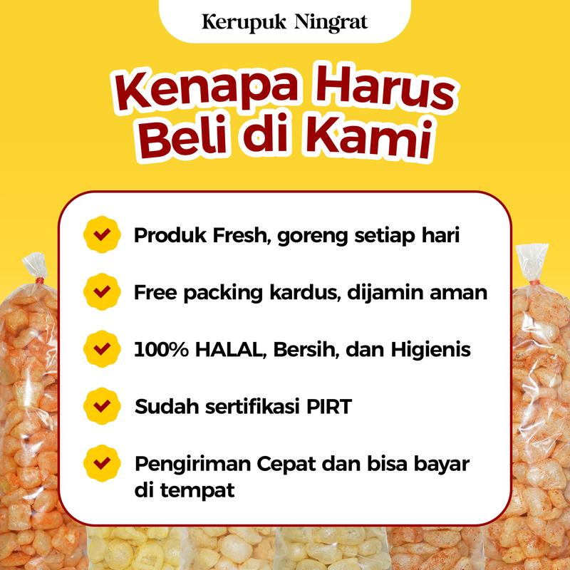 1 BALL Kerupuk Kulit Sapi Asli 200gr Dorokdok Renyah Gurih Tanpa Pengawet Snack Cemilan Asin Halal Viral Murah 7