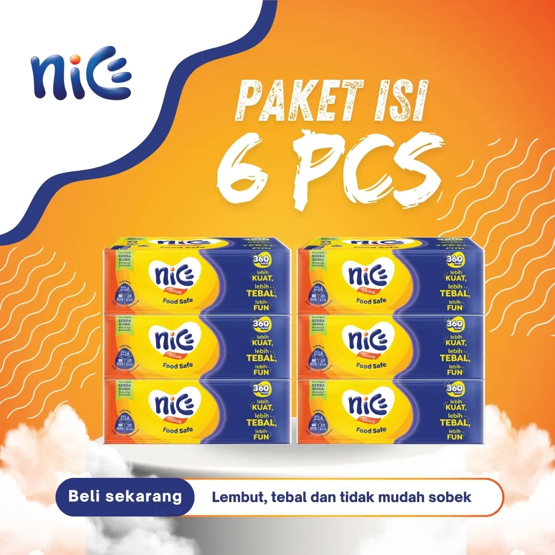 tisu nice 180 sheet 2 play isi 6 pcs