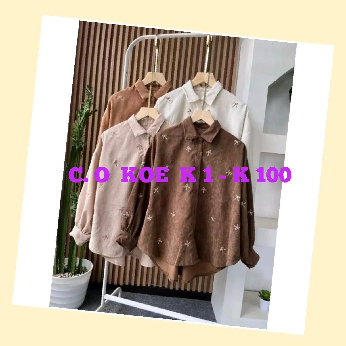atasan wanita kemeja blus kaos terbaru kekinian tebal lembut nyaman casual