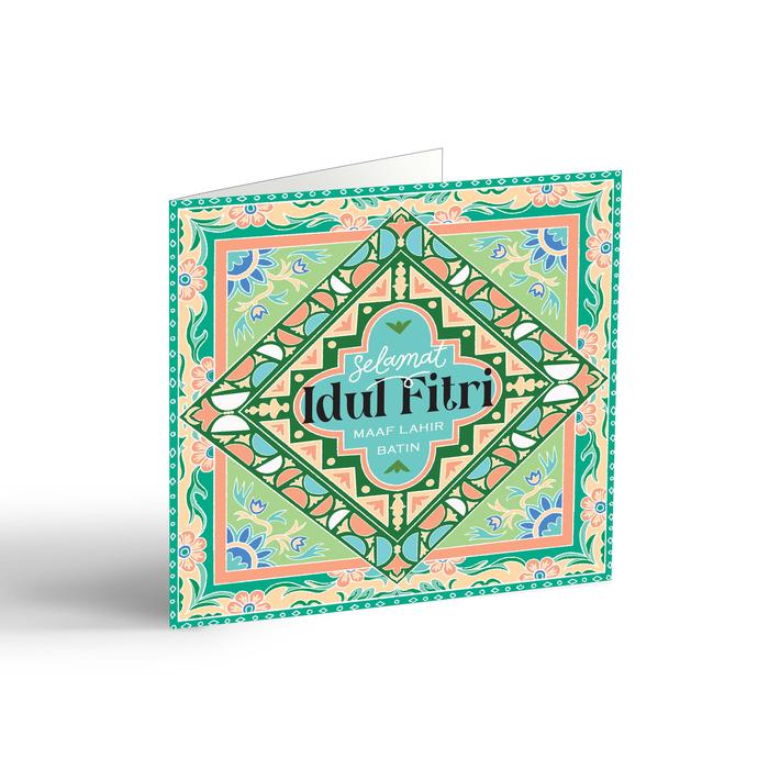 Gambar Capricorn Design Kartu Ucapan Lebaran Motif Ornament Geometrics - CLFX 063 - 1 PCS dari Capricorn Design Kota Tangerang Selatan Tokopedia
