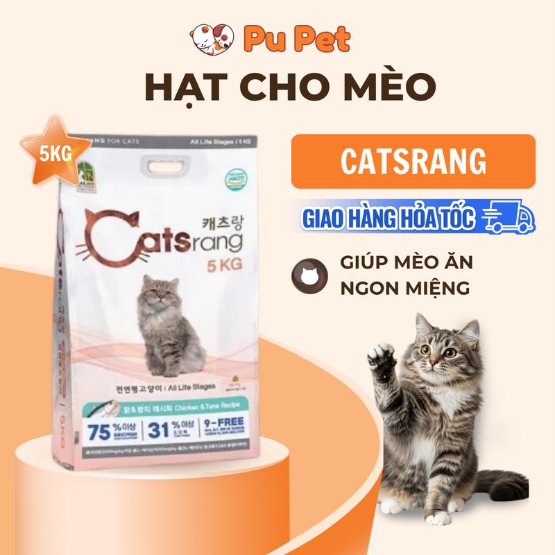 Thức Ăn Hạt Cho Mèo Catsrang Gói 5kg Nhập Khẩu Hàn Quốc Hỗ Trợ Tiêu Hóa, Giảm…