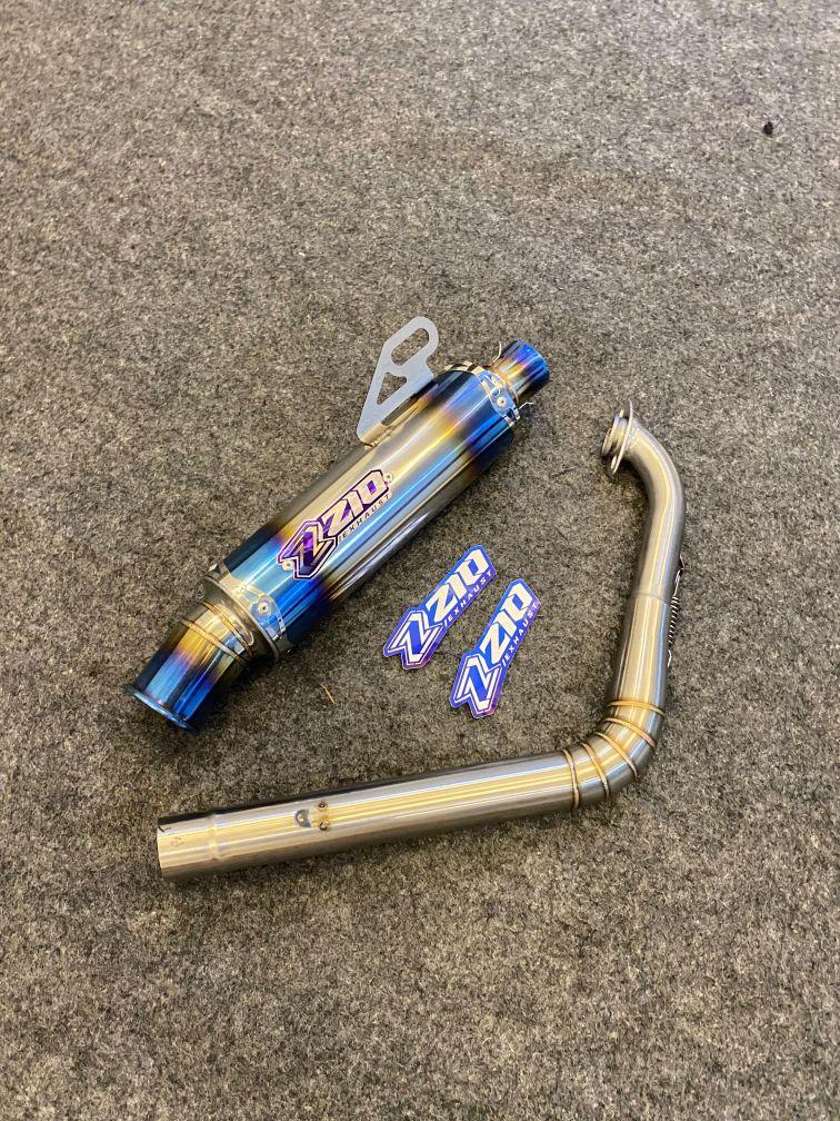 ZIO EXHAUST - KNALPOT SALEMBA CEKLIS JUNGSTYLE INLET 38 BLUE EDITION MONCONG LINTING ORIGINAL ZIO EXHAUST PNP AEROX VARIO NMAX LEXI BEAT MIO SCOOPY GENIO DLL Motorcycle Slincer