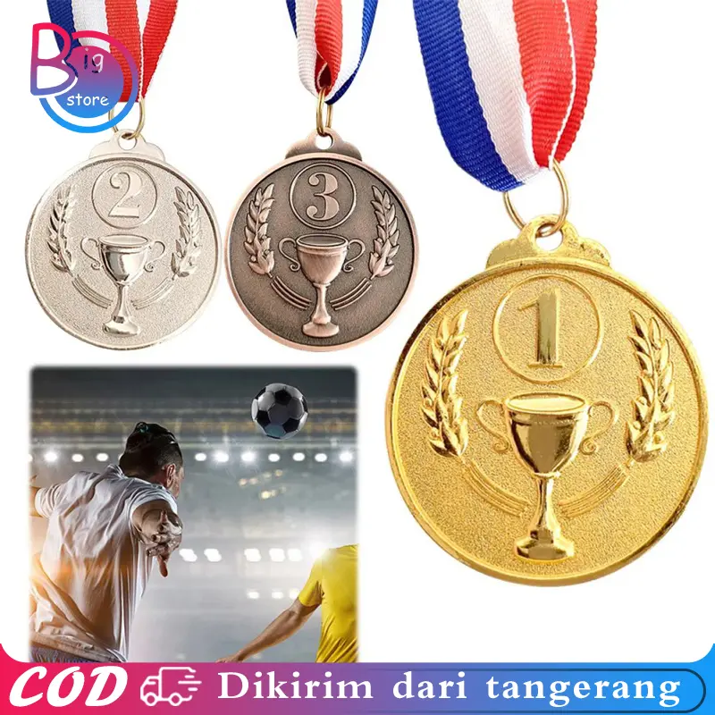 1pcs Medali Penghargaan Anak Warna Emas / Silver / Perunggu Ready Medali Tk Medali Lomba