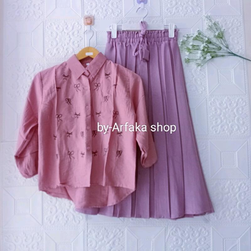 Setelan Blouse dan Rok Pololinen dan Wood Korea untuk Anak 8-11 Tahun - Fashion 6