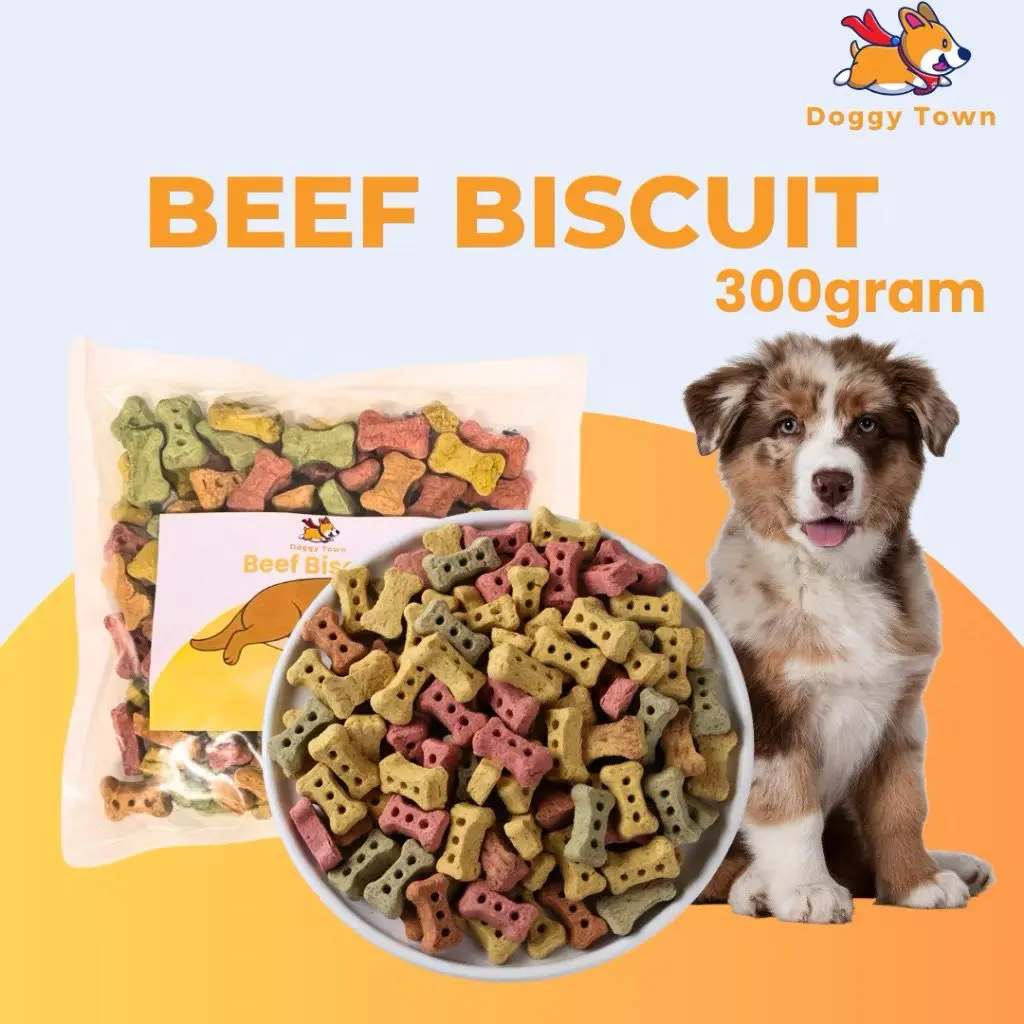 Snack Anjing Biscuit Anjing Dog Snack Dog Biscuit Beef Biscuit Dog Treat Cemilan Anjing 300 gram