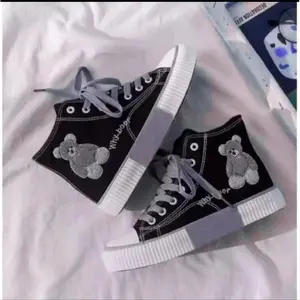 SEPATU SNEAKERS SEMI BOOTS ANAK DAN DEWASA/SEPATU MOTIF BONEKA BERUANG