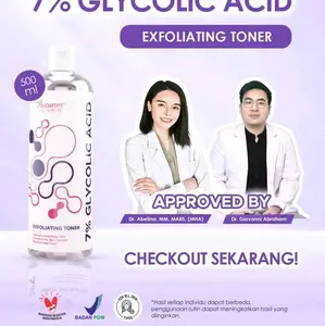 Autumn 7% Glycolic Acid Exfoliating Toner 500ml ,Melembabkan ,Melembutkan,Membersihkan