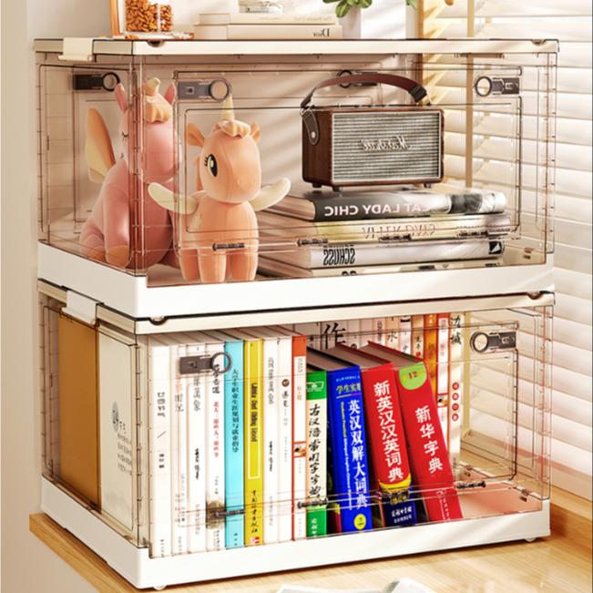 Collapsible transparent storage bins Stackable clothing storage boxes ...