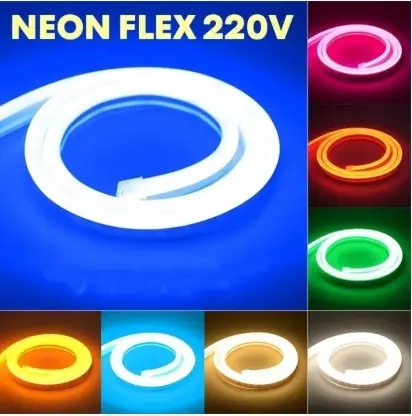 Paket Lampu LED Neon Flex 220V Lengkap Tinggal Colok 5M-15M 0