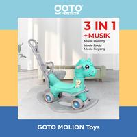 Gambar Goto [COD] Molion Kuda Kudaan Jungkat Jungkit Rocking Horse Mainan Anak 3in1 - M1101 BLUE dari Goto Living Kota Tangerang 3 Tokopedia