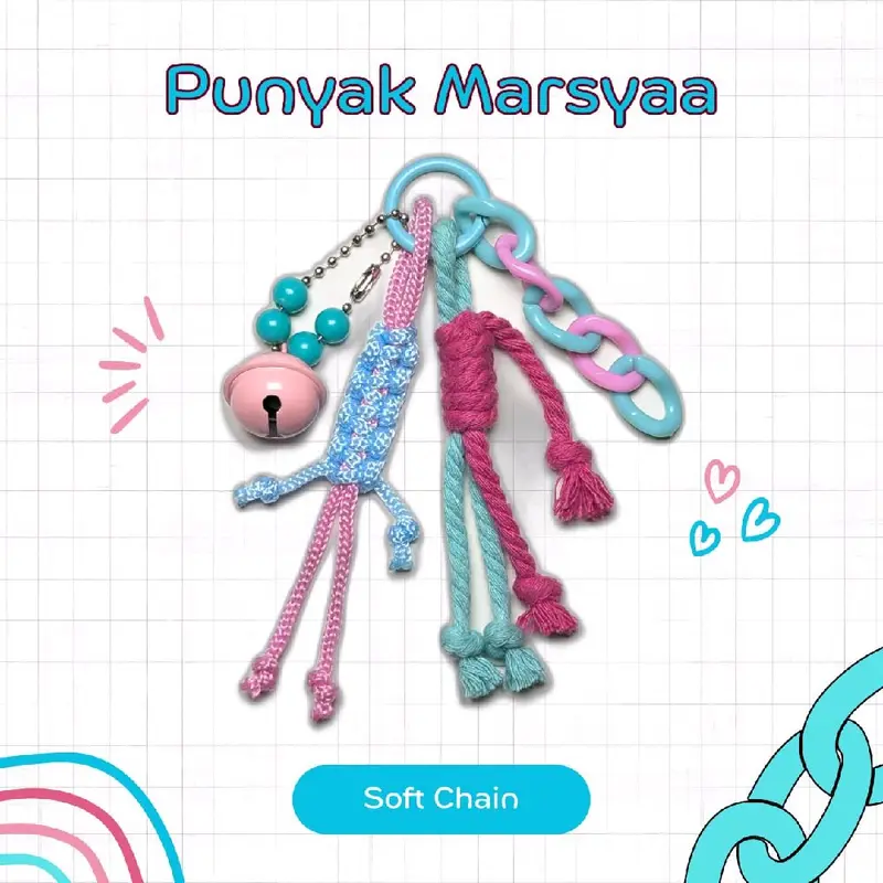 Bag Charm Keychain Macrame Gantungan Tas Gantungan Kunci Ring Chain Gift Ganci 2