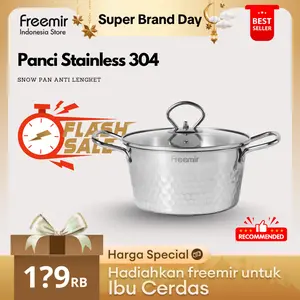 [SPECIAL LIVE] freemir Panci Stainless 3 in 1 18cm MPASI Susu dengan Tutup Silikon Tutup Kaca Multifungsi Food Storage Silicon sealed Gratis Capitan