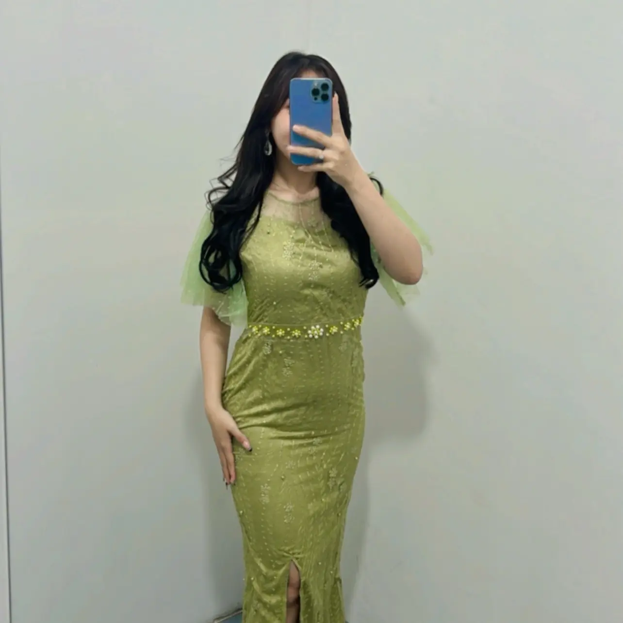 Dress Melisa / Dress bridesmaid/ dress pesta wanita / dress natal / dress tile Gaun Midi Cantik Panjang Kondangan Formal Mewah Bunga