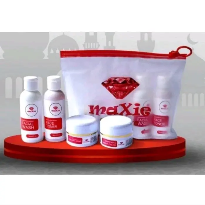 Paket Maxie 4 in 1 Premium BPOM Maxie Skinncare untuk Perawatan Wajah - Facial Berjerawat Pelembab Berminyak Membersihkan Moisturizer wash 2
