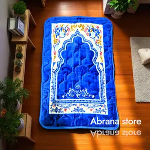 SAJADAH EMPUK NON RUMBAI ANTI SLIP TEBAL UKURAN 70x110 cm nyaman Muslim Turki Motif Embos Lembut