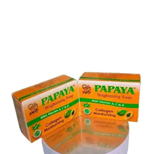 Sabun Papaya Collagen Ori BPOM (isi 2pcs) Mencerahkan Kulit dengan Vitamin A C & E Collagen Moisturizing