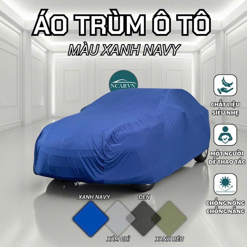  Áo Trùm Ô Tô hạn chế bụi thiết kế nhỏ gọn thẩm mỹ ôm sát thân xe - MÀU XANH NAVY 
