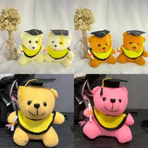 Boneka bear wisuda Untuk buket hadiah souvenir bucket Doll Toys Kado 16CM Tanpa Bucket