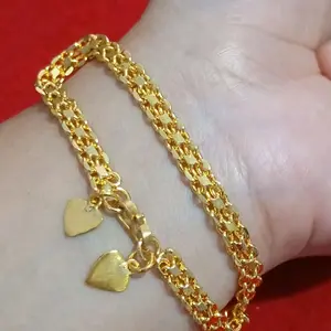 gelang koin motif dobel medan setara 15gram