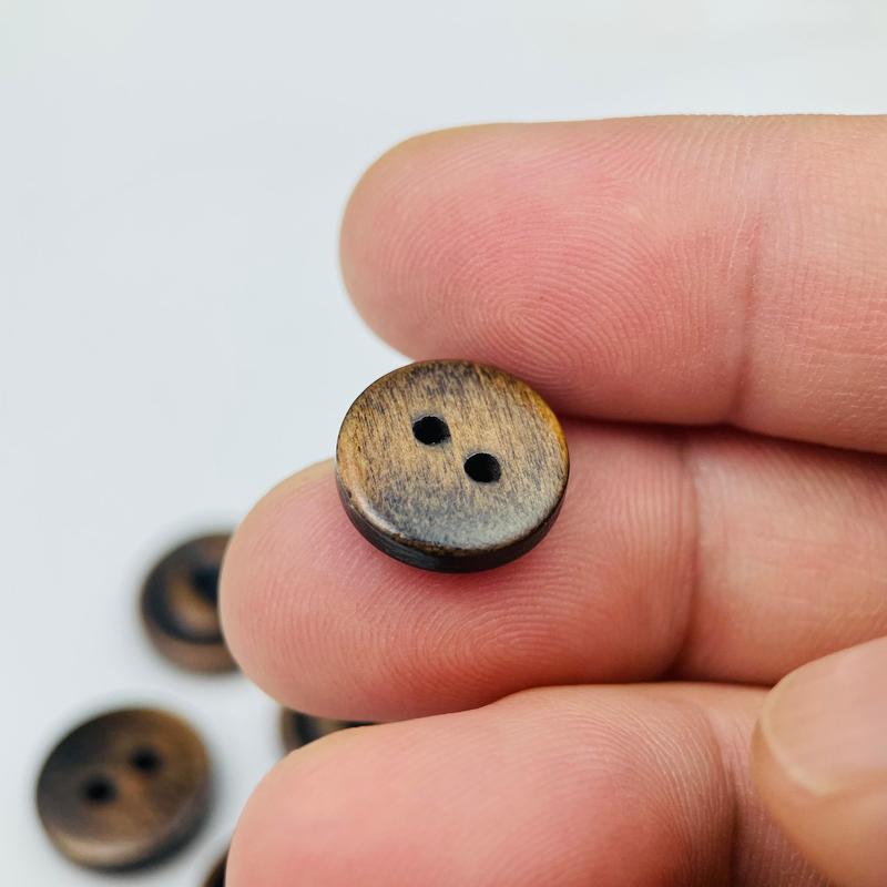Product Introduction of Vintage Brown Wooden Shirt Buttons, Angel Eye, Tailor Textile Decoration and Sewing Pants Skirts, 12.5/15mm 10/20pcs 13