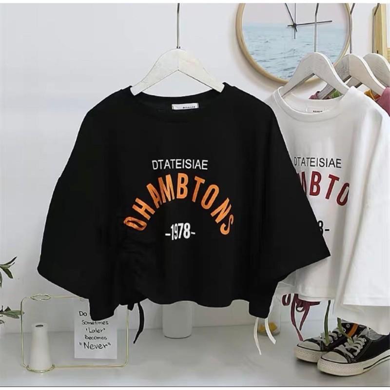 Crop top korean Oversize Paket 5pcs Baju Wanita Pendek Panjang Fit Hitam Tshirt Tee  Atasan baju crop baju  wanita