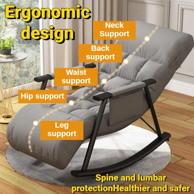 SG Ready Stock – Upgrade your comfort with this Lazy Rocking Recliner Chair. Featuring thickened cushions, adjustable recline, and armrests for ultimate relaxation. furniture