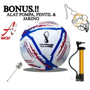BOLA SEPAK SIZE 5 BONUS POMPA ANGIN, PENTIL, DAN JARING