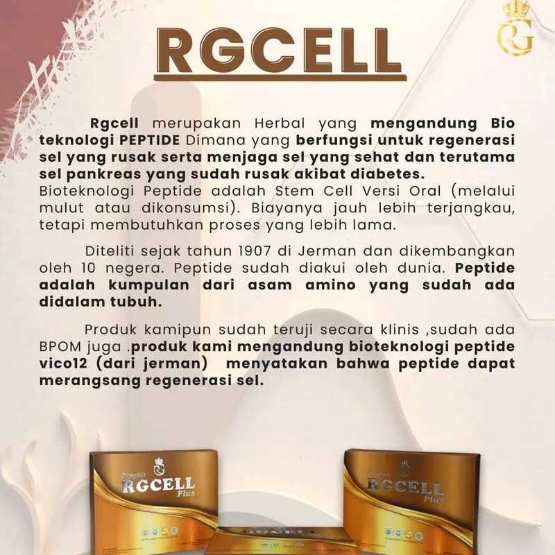 Official Store RG CELL Suplemen Kesehatan Herbal Atasi Diabetes 100% Original BPOM Approved 2