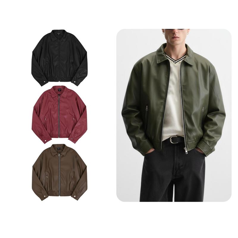 Áo Khoác Da Soda ODIN CLUB Áo jacket nam nữ chất liệu da PU giãn mềm form boxy tôn dáng