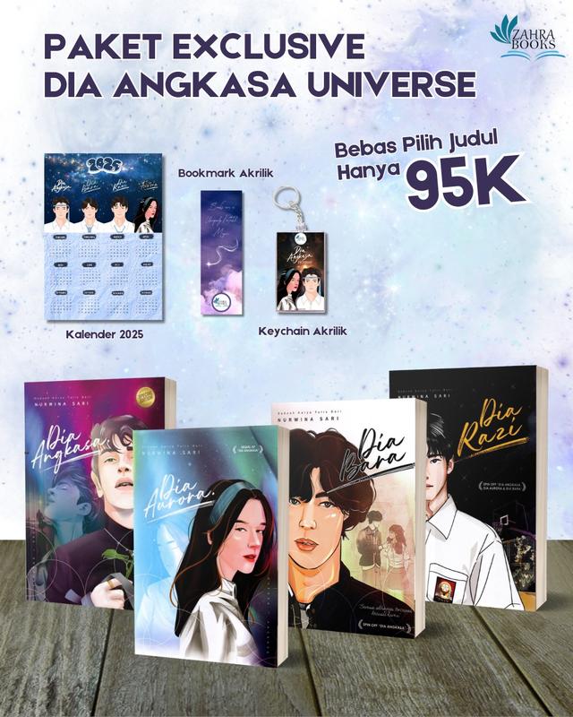 Novel Karya Nur Wyna ( Novel Dia Angkasa, Novel Dia Aurora, Novel Dia Bara, Novel Dia Razi, Buku Angkasa Dream Book ) 0