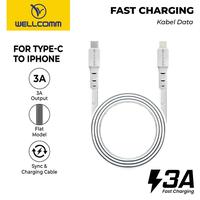Gambar Kabel Data Wellcomm Fast Charging 3A Flat Motif W Type-C To Iphone 1M - BLACK dari wellcommofficialstore Kota Tangerang Selatan 1 Tokopedia