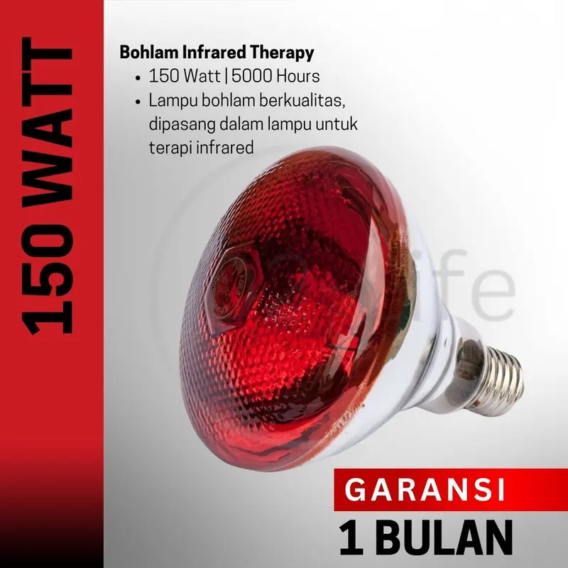 Bohlam Lampu Infrared 150 watt - 150w - paket 2 bohlam lampu infrared 0