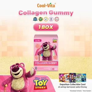 [AIO TT] Cool-Vita - Disney Toy Story5 - 1 Box Collagen Gummy 14 Sachet Rasa Jeruk Bali dan Lemon| Gummy Vitamin Mulai 12 Tahun hingga Dewasa|Gummy Collagen Peptide Bantu Jaga Kesehatan Kulit, Kuku, dan Rambut| BPOM & HALAL