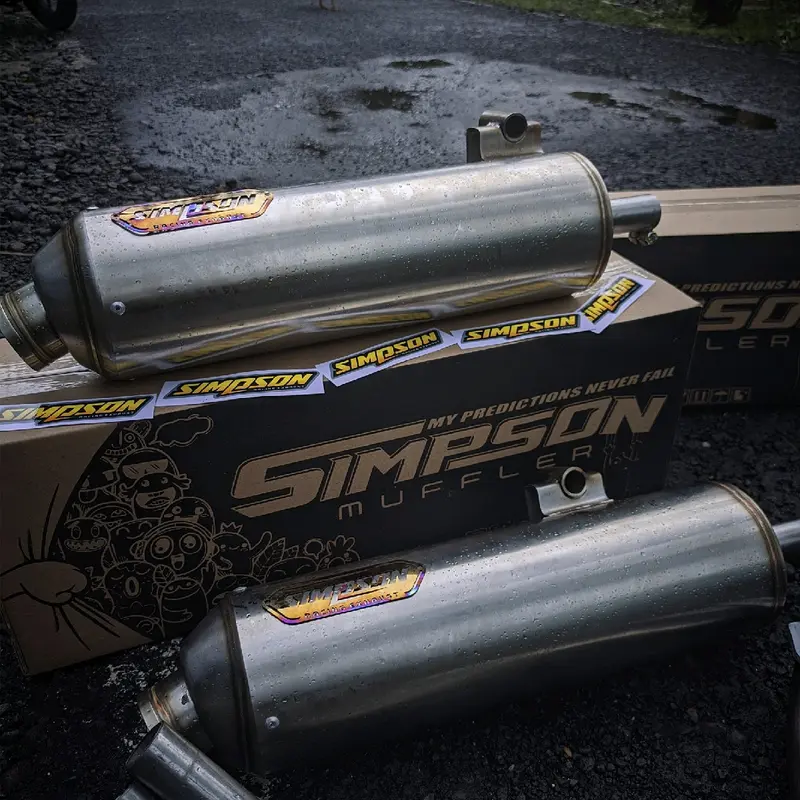 Knalpot STD Racing STAINLESS Original SIMPSON MUFFLER !!!, all matic series BEAT,VARIO,MIO,NMAX,AEROX 6