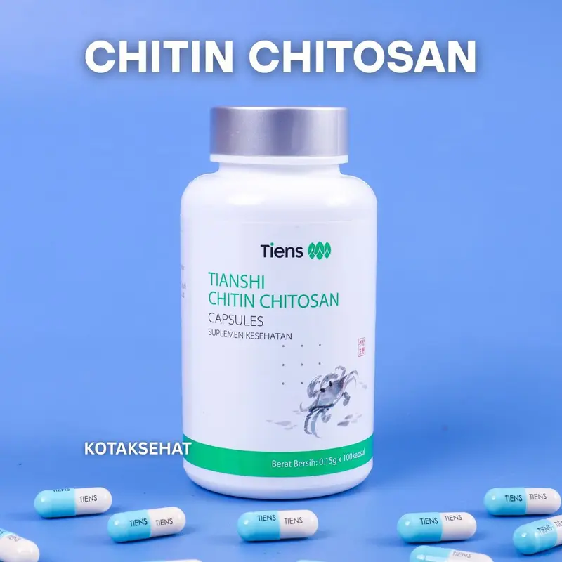 Tianshi Chitin Chitosan Original Tiens Kapsul - Serat Shitin Cina Solusi Asam Lambung Maag Gerd - Bpom Halal 0