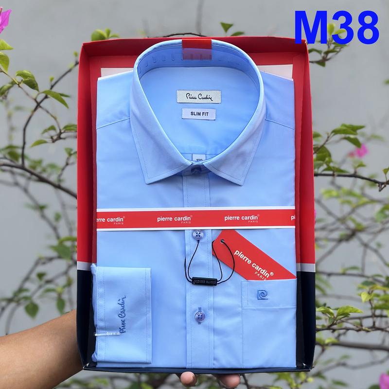  Áo Sơ Mi Dài Tay Pierre Cardin Áo Sơ Mi Công Sở Dài Tay Xanh Lam Trơn Nhiều Mẫu 