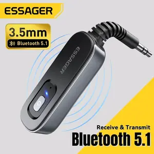 Esseager Penerima Pemancar Bluetooth 5.1 Adaptor Bluetooth 3.5 MM Untuk Speaker Pc RXTX