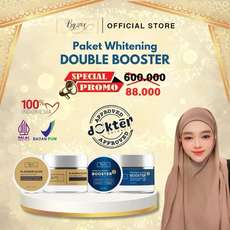 [DOKTIF APPROVED] Byzoe Paket Duo Whitening Booster 10gram + Jelly Booster 10gram