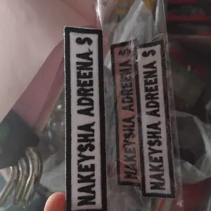 Bed Papan Nama Bordir Seragam Sekolah, Pramuka, Pondok / Name Tag Bordir Papan Nama Satuan custom nametag